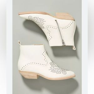 Dolce Vita Uma Off White Studded Booties
